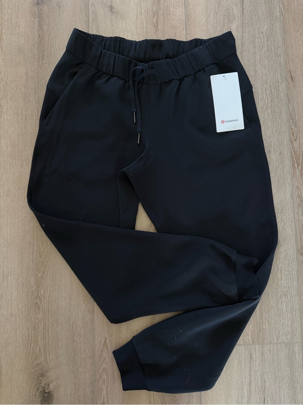 NWT Lululemon Black Woven On The Fly Joggers Jogger Pants size 8